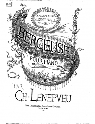 Lenepveu - Berceuse - Score