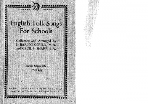 Baring-Gould - English Folk-Songs for Schools - Score