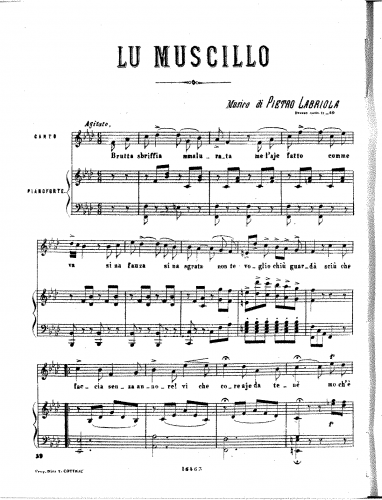 Labriola - Lu muscillo - Score