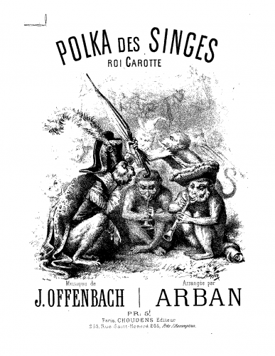 Arban - Polka des singes sur 'Le roi Carotte' - Score