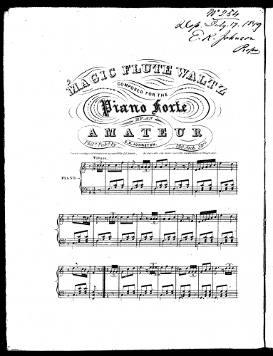 Anonymous - Magic Flute Waltz - Score