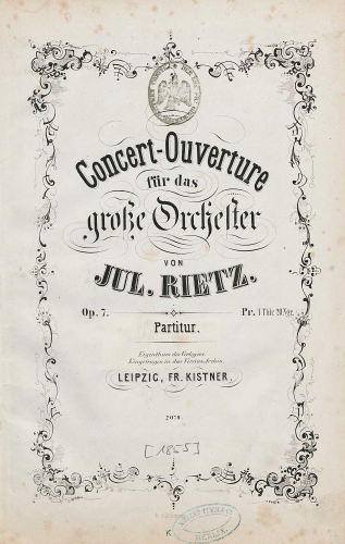 Rietz - Concert-Ouverture - Score