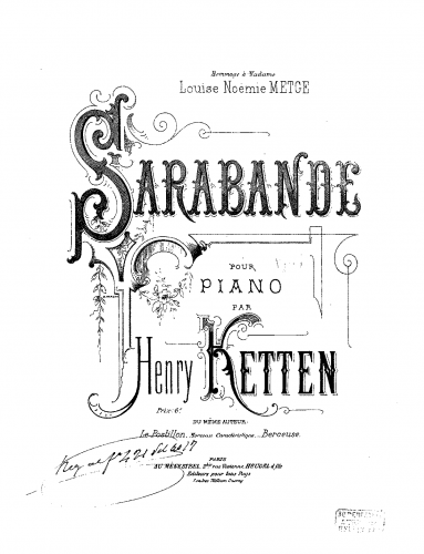 Ketten - Sarabande - Score