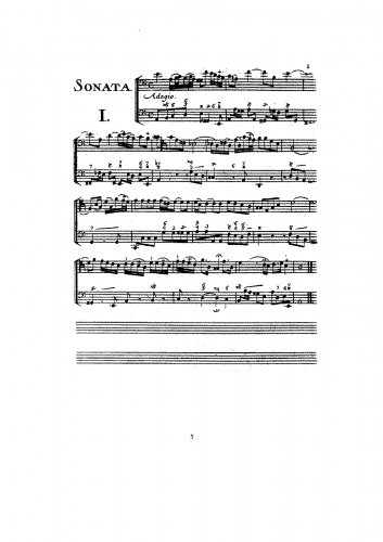 Barrière - 6 Cello Sonatas, Book 2 - Score