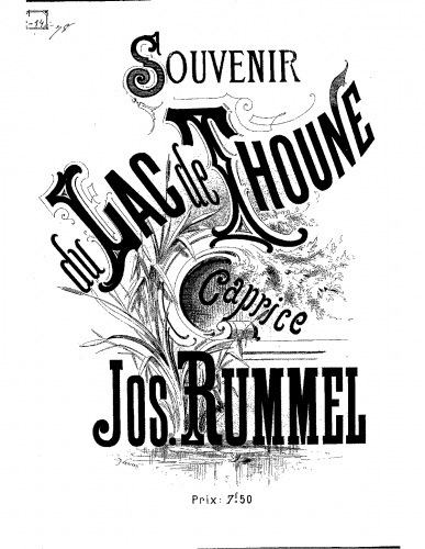 Rummel - Souvenir du lac de Thoune - Score