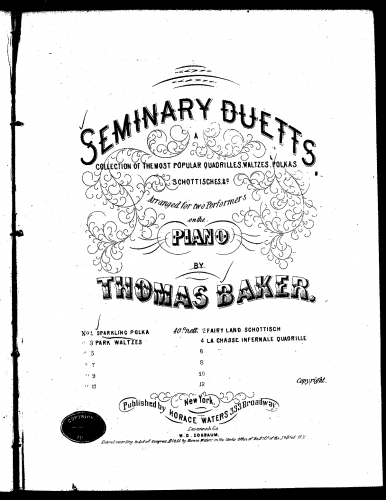 Baker - The Sparkling Polka - For Piano 4 Hands - Score