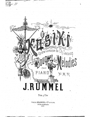 Rummel - Bouquet de mélodies sur des motifs de 'Kosiki' - Score