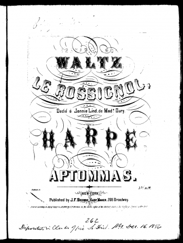 Aptommas - Waltz Le Rossignol - Score