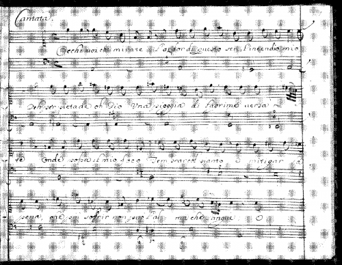 Bononcini - Occhi, voi che mirate - Score