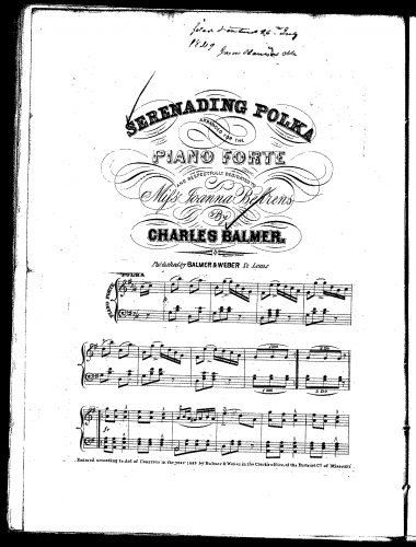 Balmer - Serenading Polka - Score