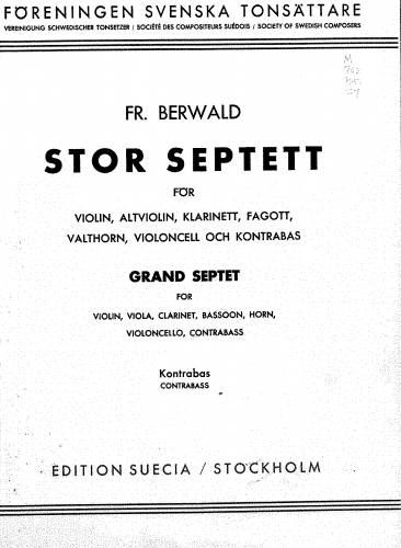 Berwald - Grand Septet in B flat
