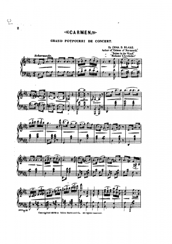 Blake - Grand Potpourri de Concert on Carmen - Score