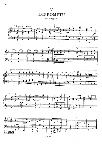 Vo?íek - Impromptu in F - Score