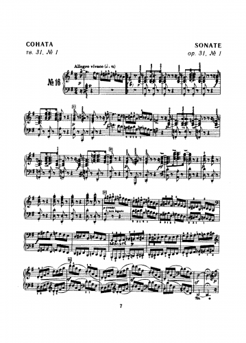 Beethoven - Piano Sonata No. 16 - Score