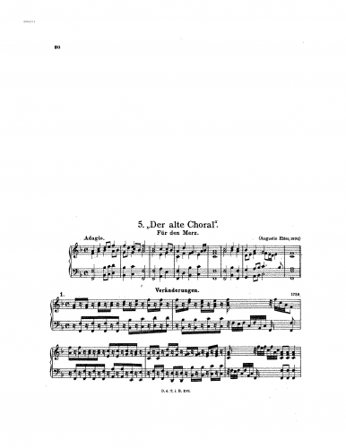 Mozart - Der alte choral - Score