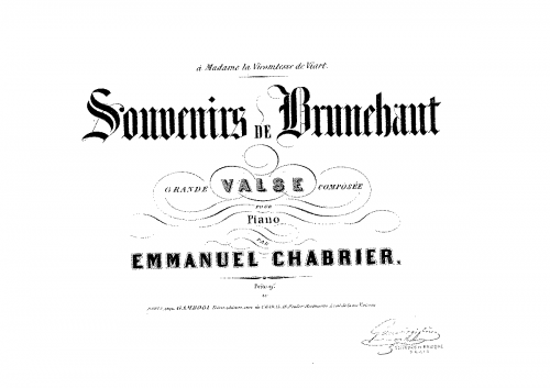 Chabrier - Souvenirs de Brunehaut - complete score