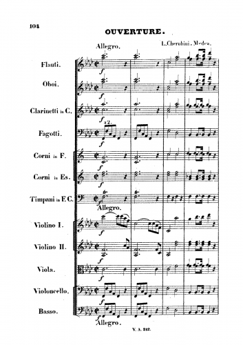 Cherubini - Médée - Overture - Score