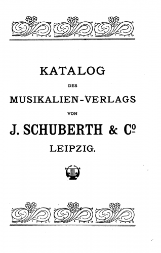 Various - Publishersâ Catalogues - Schuberth, 1906 Catalogue