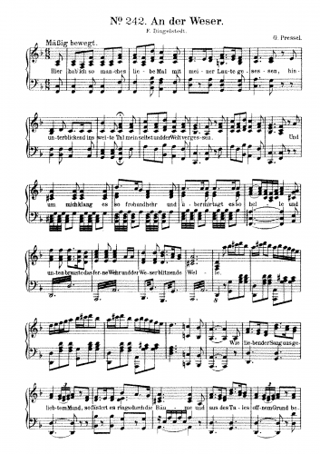 Pressel - Weserlied - Piano score