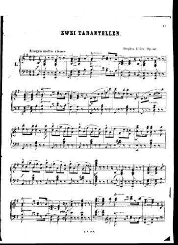 Heller - 2 Tarantelles, Op. 137 - Score