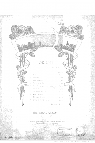 Chavagnat - Orient, Op. 215 - Score