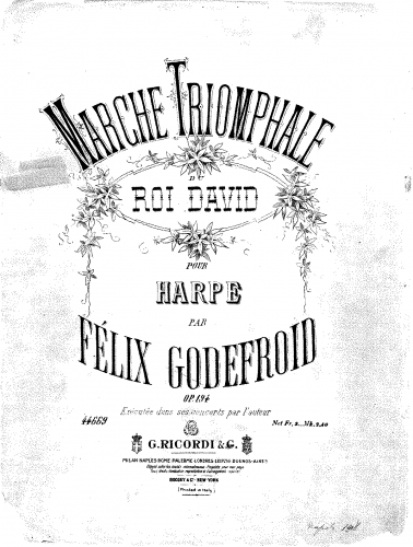 Godefroid - Marche triomphale du Roi David - Score