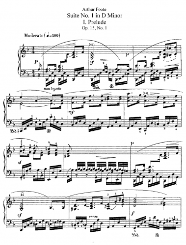Foote - Suite No. 1, Op. 15 - Score
