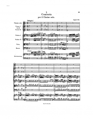 Mozart - Trumpet Concerto in D major - Score
