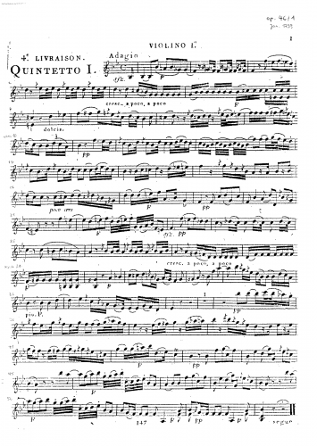 Boccherini - 6 String Quintets - G.359 (Op. 46/1) - Alto Violoncello (alternate for cello 1)