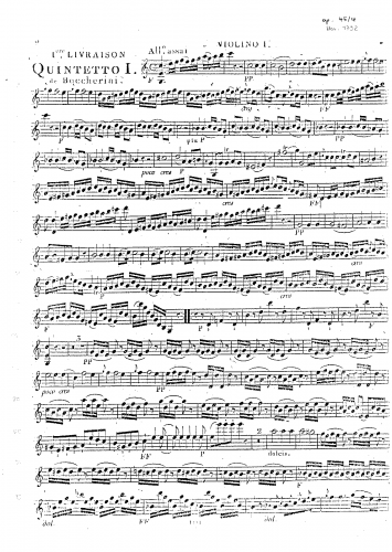 Boccherini - 4 String Quintets, G.355-358 (Op. 45) - G.358 (Op. 45/4) - Alto Violoncello (alternate for cello 1)