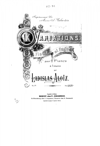 Aloiz - 9 Variations, finale et fugue