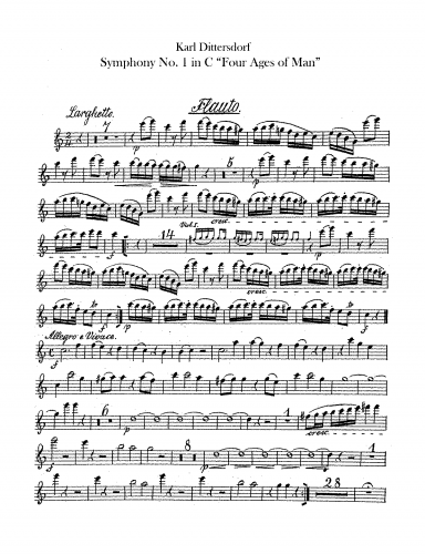 Dittersdorf - 6 Symphonies after Ovid's Metamorphoses - Symphony No. 1 in C major, 'Die vier Weltalter', Kr.73