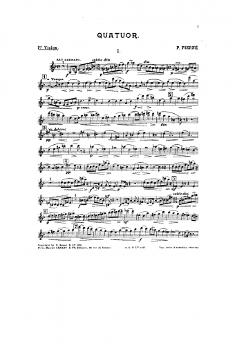 Pierné - String Quartet