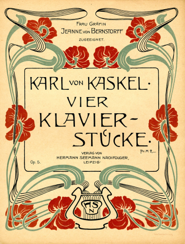 Kaskel - 4 Piano Pieces, Op. 5 - Score