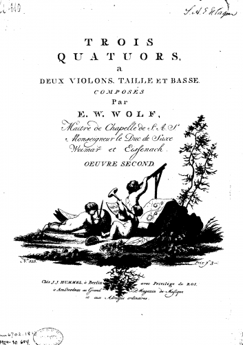 Wolf - 3 Quartets, Op. 2