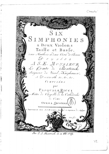 Ricci - 6 Symphonies, Op. 2