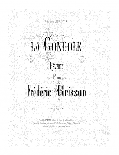 Brisson - La gondole - Score
