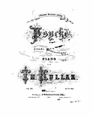 Kullak - Psyché, Op. 88 - Score