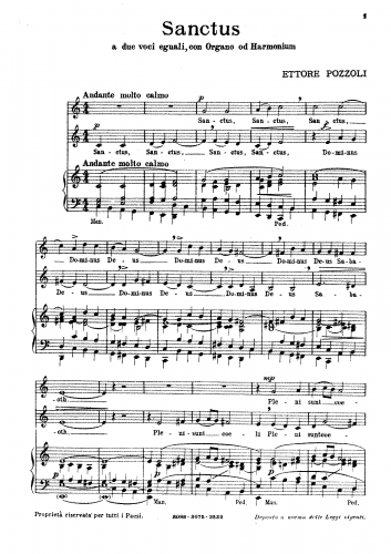 Pozzoli - Sanctus - Score