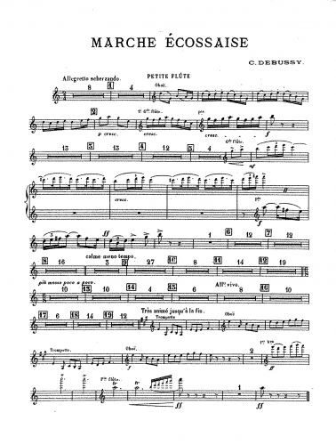 Debussy - Marche Ãcossaise sur un Thème Populaire - For Orchestra (Composer)