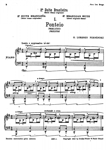 Fernández - Suite brasileira No. 2 - Score