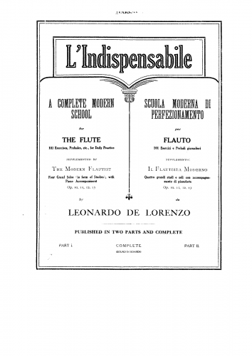 Lorenzo - L'Indispensabile - Score