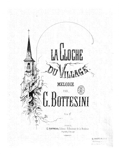 Bottesini - La cloche du village - Score
