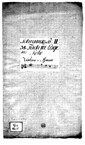 Anonymous - Violin Sonata in F major - Incomplete Score