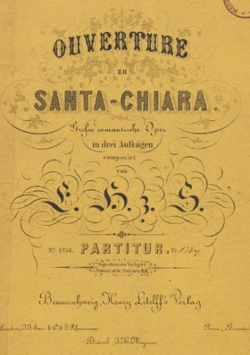 Ernst II - Santa Chiara - Overture - Score