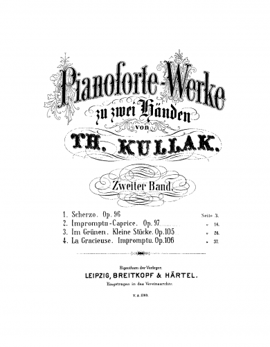Kullak - Scherzo - Score