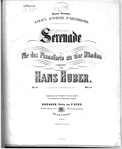Huber - Serenade - Score