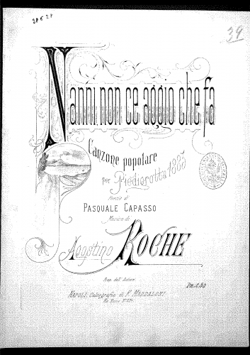 Roche - Nannì, non ce aggio che fà! - complete score