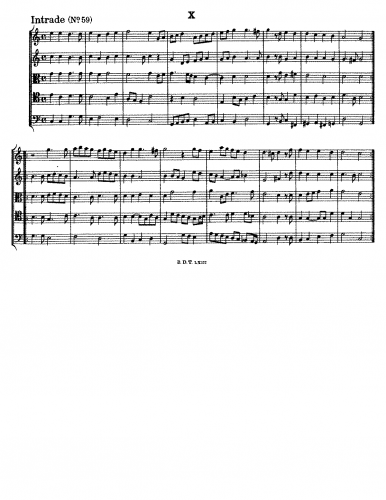 Pezel - Fünff-stimmigte blasende Music, No. 59 - Score