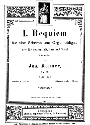 Renner Sr. - Requiem No. 1 - Score